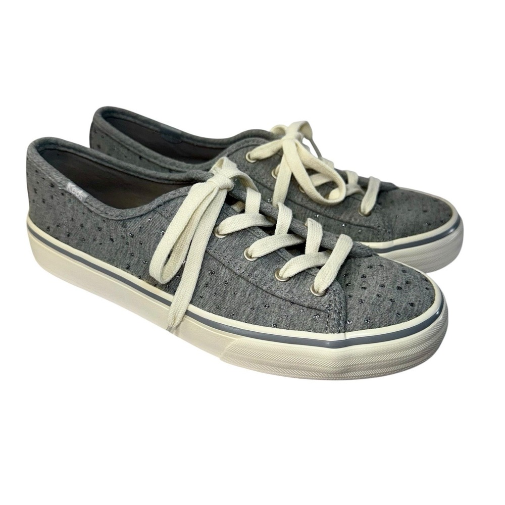 Keds Shoes Women Gray Sneakers Bling Glitter Rhinestones Sparkly US Sz 7